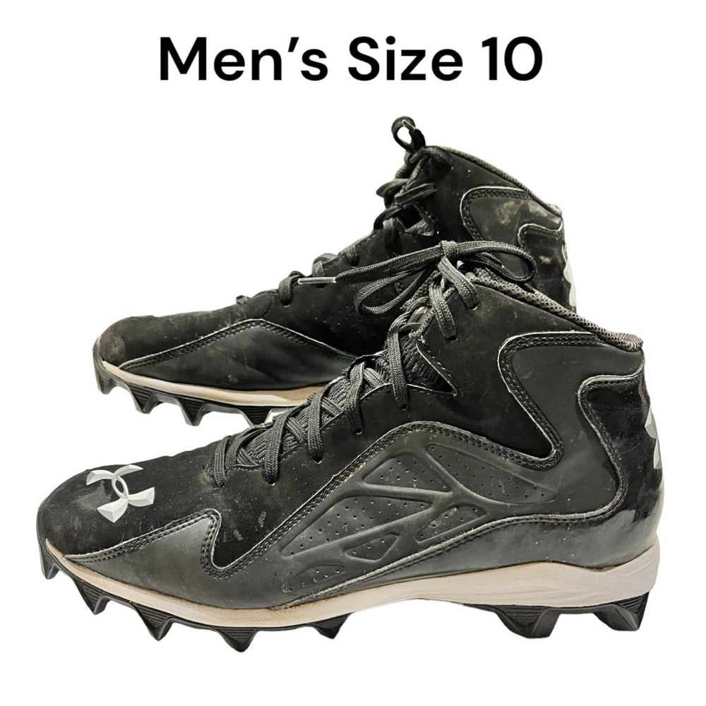 Under Armour UA Football Cleats Sportswear Black 1242241-001 Men’s Size 10